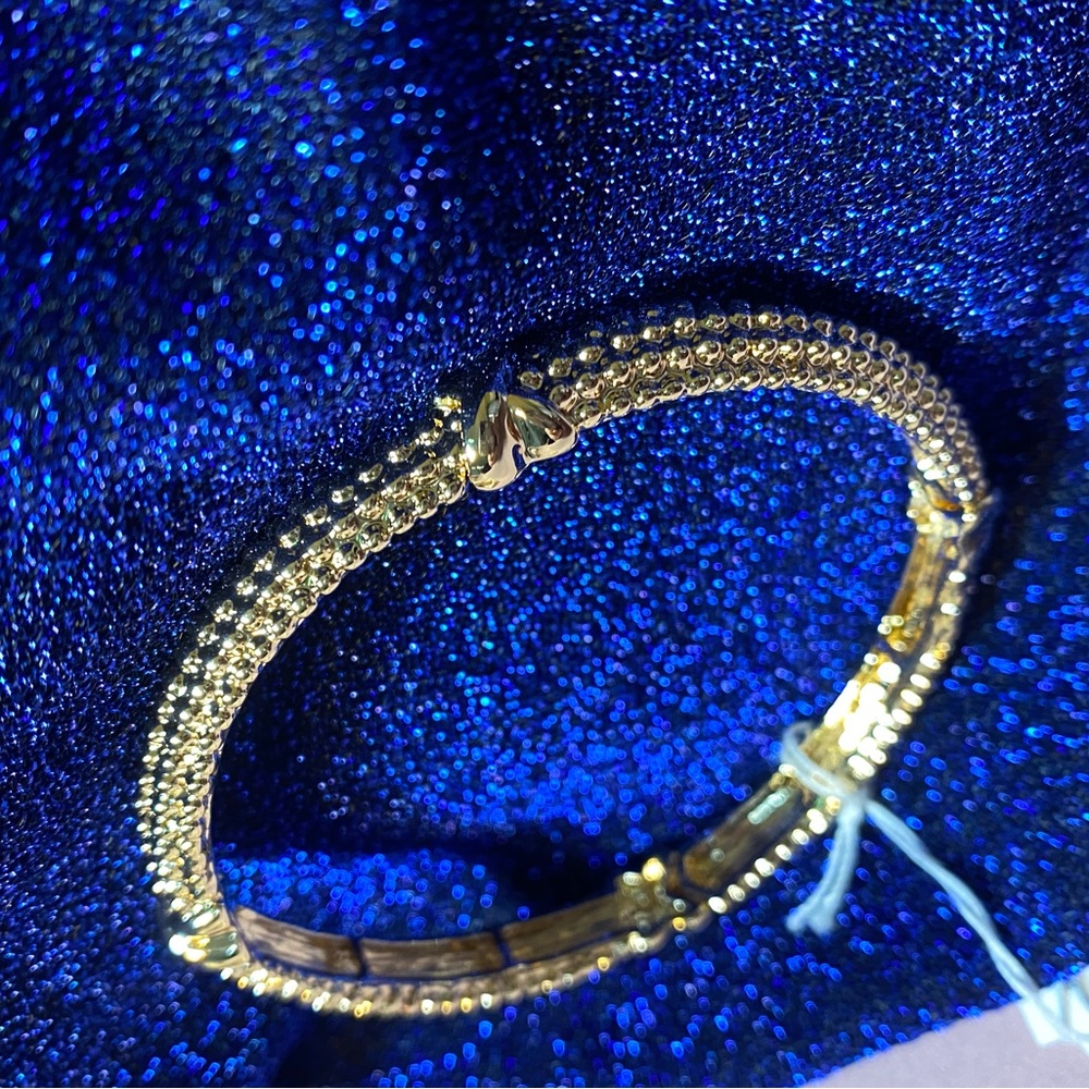 NWT 💎 SIMPLE AND SEXY GOLD RICA BEVELED BRACELET NWT GIFT - Picture 10 of 11